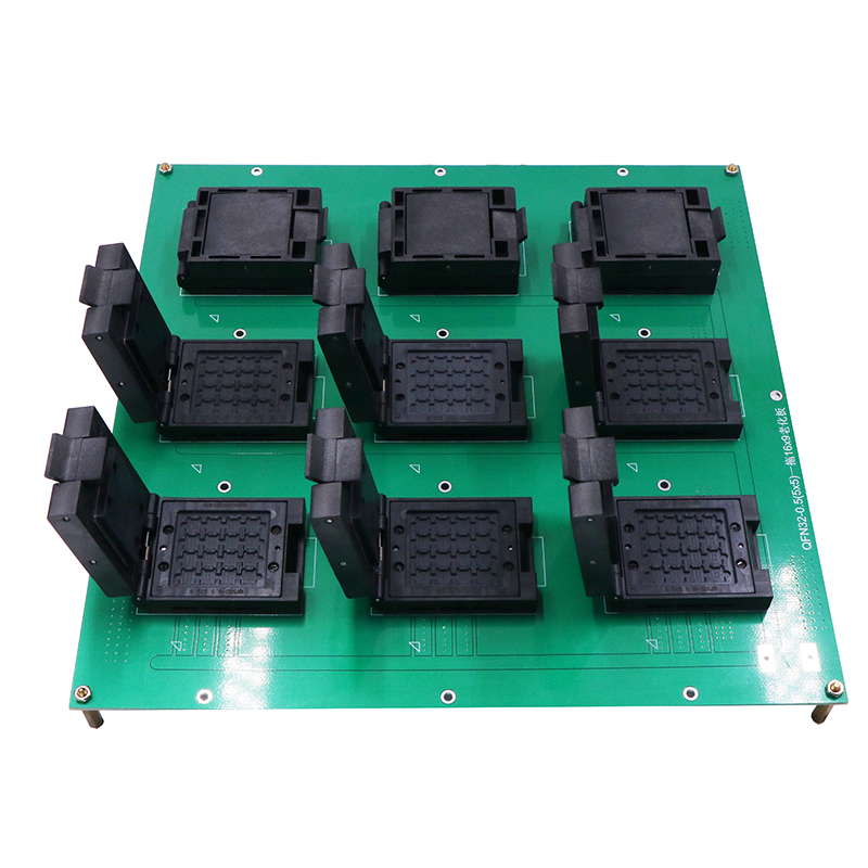 定制QFN32pin-0.5mm芯片老化座老化板-QFN芯片老化socket HTOL PCB