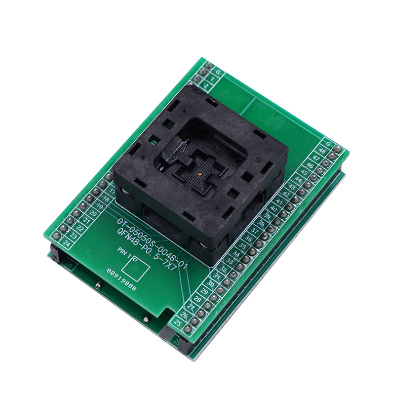 QFN48pin-0.5mm芯片烧录座-QFN芯片烧录socket